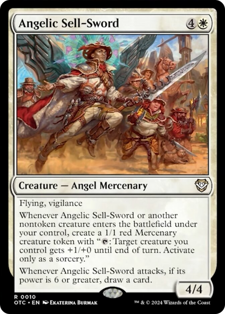 Angelic Sell-Sword [Outlaws of Thunder Junction Commander] | Galactic Gamez