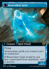 Malevolent Hermit // Benevolent Geist (Extended Art) [Innistrad: Midnight Hunt] | Galactic Gamez
