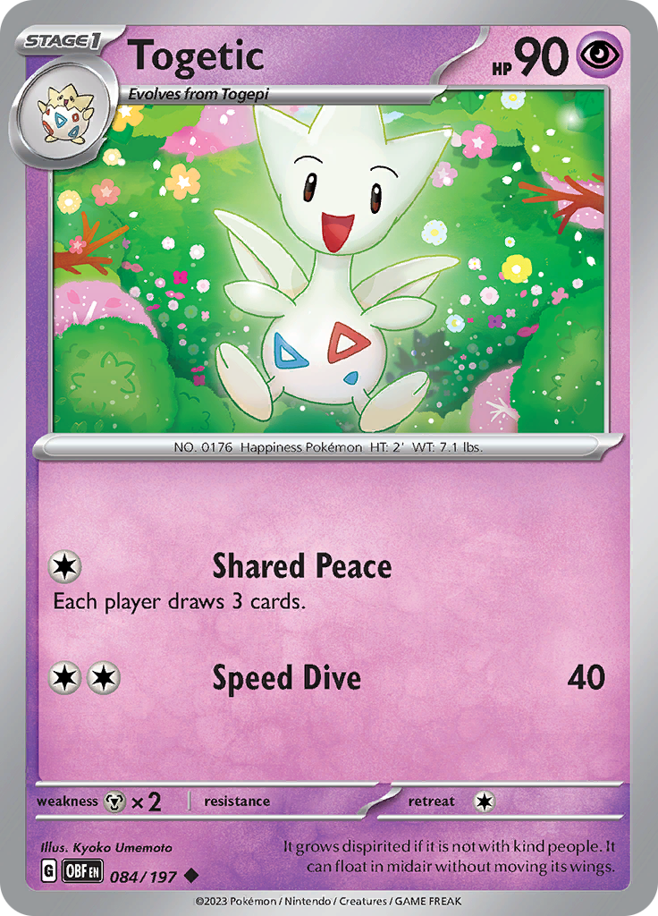 Togetic (084/197) [Scarlet & Violet: Obsidian Flames] | Galactic Gamez