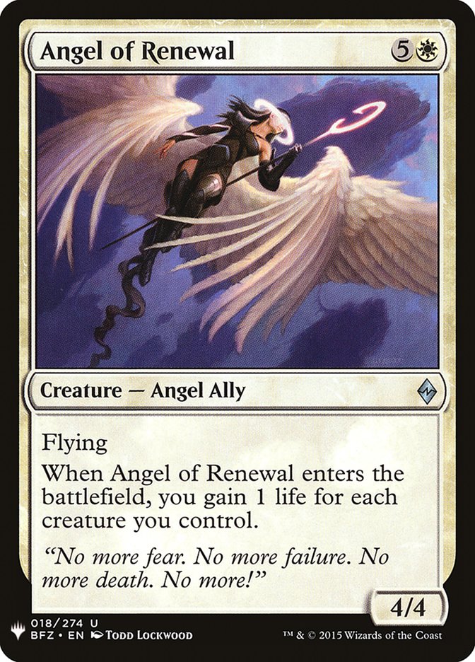 Angel of Renewal [Mystery Booster] | Galactic Gamez