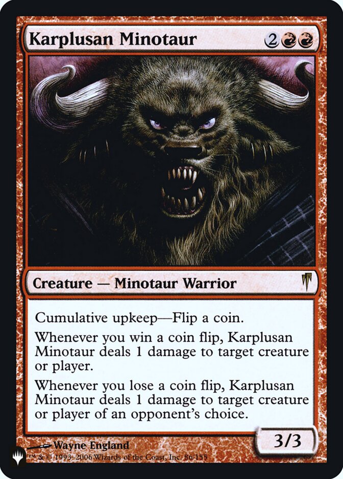 Karplusan Minotaur [Secret Lair: Heads I Win, Tails You Lose] | Galactic Gamez