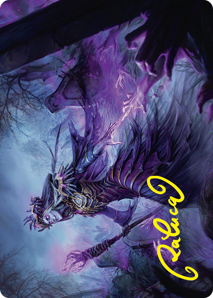 Zul Ashur, Lich Lord Art Card (10/54) (Gold-Stamped Signature) [Foundations Art Series] | Galactic Gamez