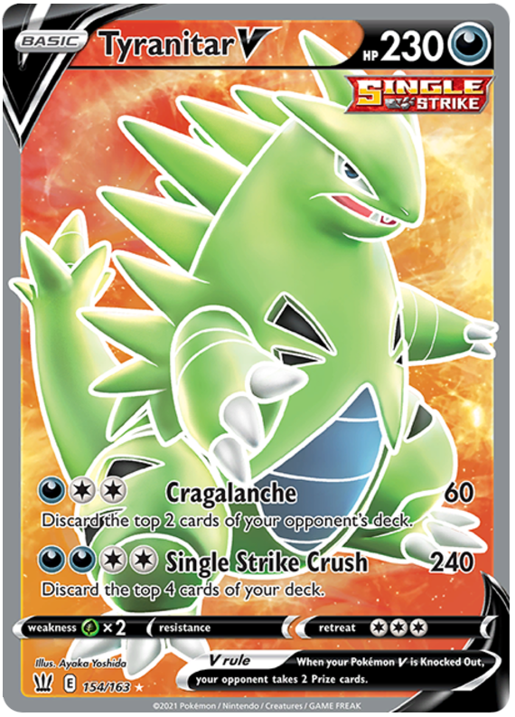 Tyranitar V (154/163) [Sword & Shield: Battle Styles] | Galactic Gamez