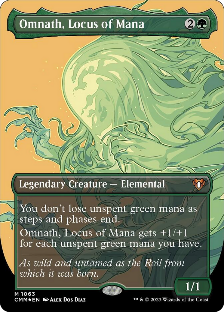 Omnath, Locus of Mana (Borderless Textured Foil Frame Break) [Commander Masters] | Galactic Gamez