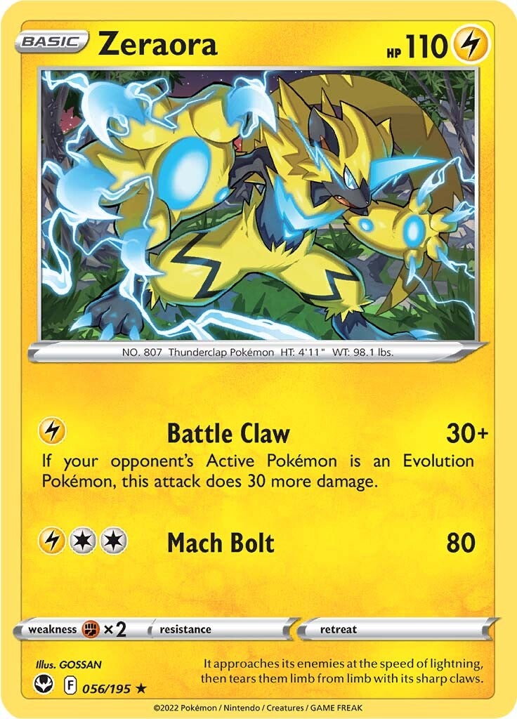 Zeraora (056/195) [Sword & Shield: Silver Tempest] | Galactic Gamez