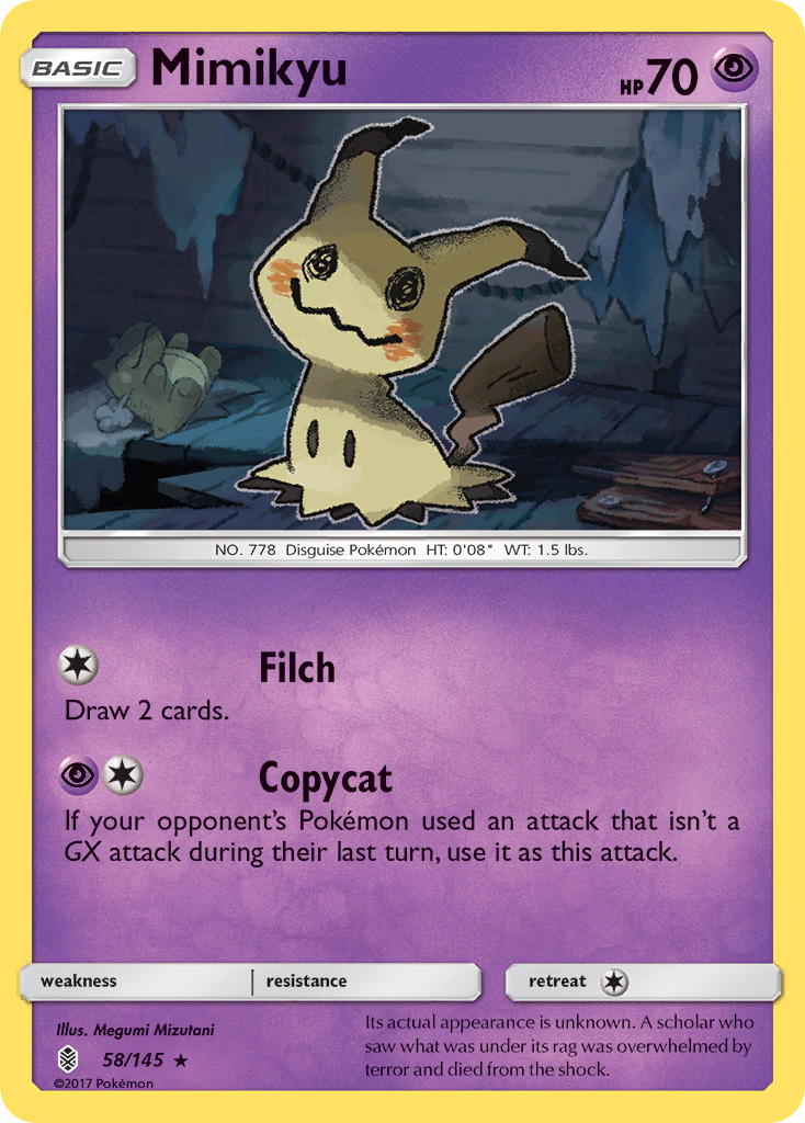 Mimikyu (58/145) [Sun & Moon: Guardians Rising] | Galactic Gamez