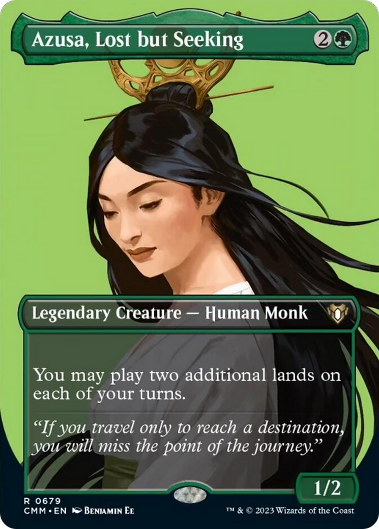 Azusa, Lost but Seeking (Borderless Profile) [Commander Masters] | Galactic Gamez