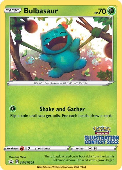 Bulbasaur (SWSH303) (Illustration Contest 2022) [Sword & Shield: Black Star Promos] | Galactic Gamez