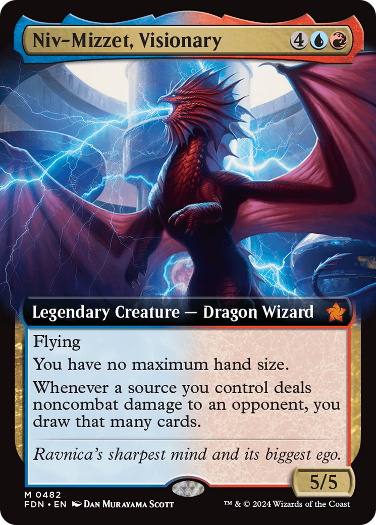 Niv-Mizzet, Visionary (Extended Art) [Foundations] | Galactic Gamez