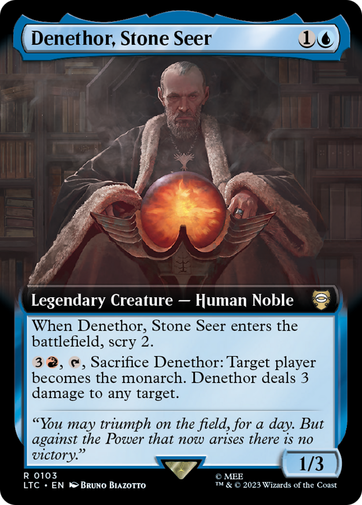 Denethor, Stone Seer (Extended Art) [The Lord of the Rings: Tales of Middle-Earth Commander] | Galactic Gamez