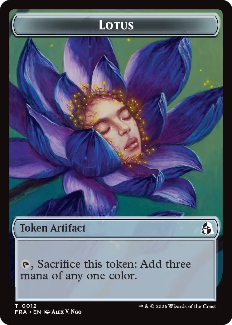 Dragon // Lotus Double-Sided Token [Reality Fracture Tokens] | Galactic Gamez
