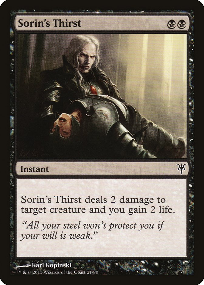 Sorin's Thirst [Duel Decks: Sorin vs. Tibalt] | Galactic Gamez