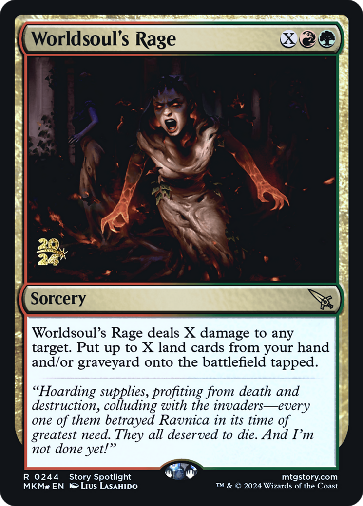 Worldsoul's Rage [Murders at Karlov Manor Prerelease Promos] | Galactic Gamez