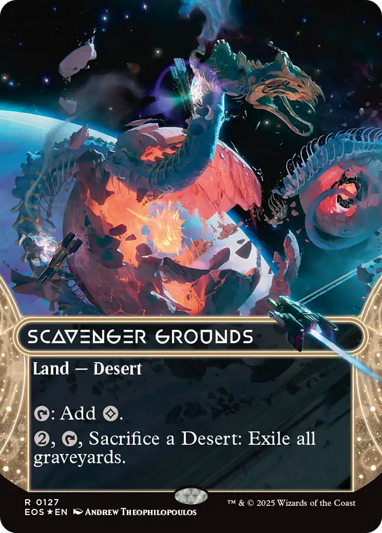 Scavenger Grounds (0127) (Borderless) (Galaxy Foil) [Edge of Eternities: Stellar Sights] | Galactic Gamez