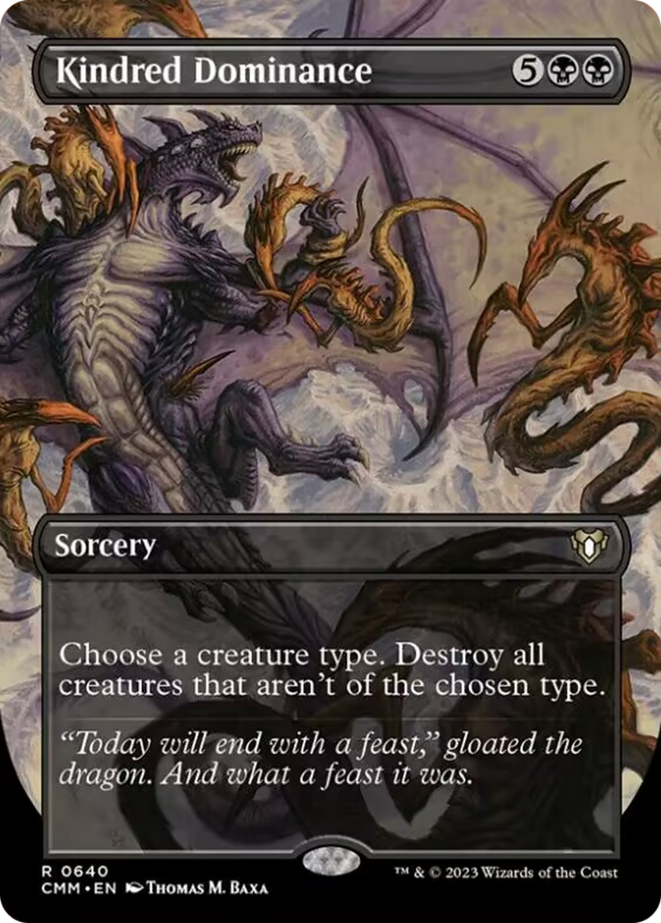 Kindred Dominance (Borderless Alternate Art) [Commander Masters] | Galactic Gamez