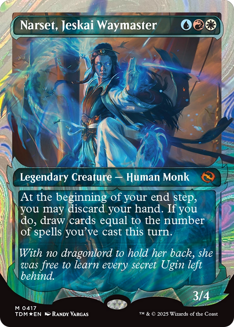 Narset, Jeskai Waymaster (Showcase) (Halo Foil) [Tarkir: Dragonstorm] | Galactic Gamez