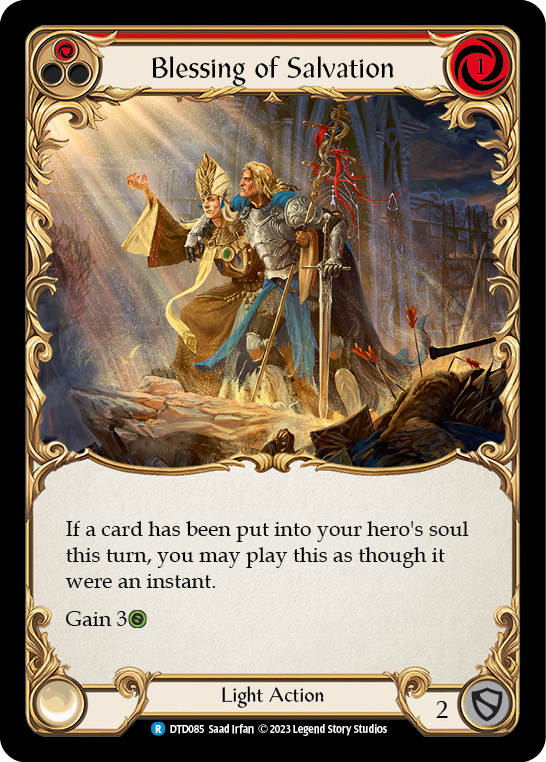 Blessing of Salvation (Red) [DTD085] (Dusk Till Dawn)  Rainbow Foil | Galactic Gamez