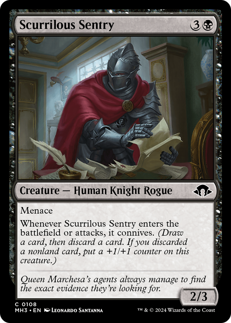 Scurrilous Sentry [Modern Horizons 3] | Galactic Gamez