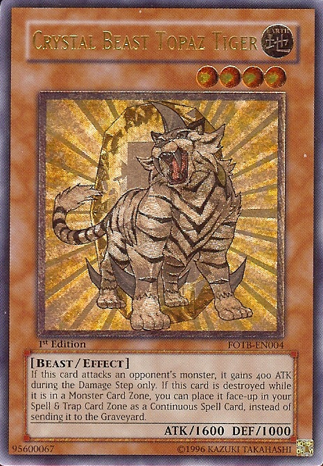 Crystal Beast Topaz Tiger [FOTB-EN004] Ultimate Rare | Galactic Gamez