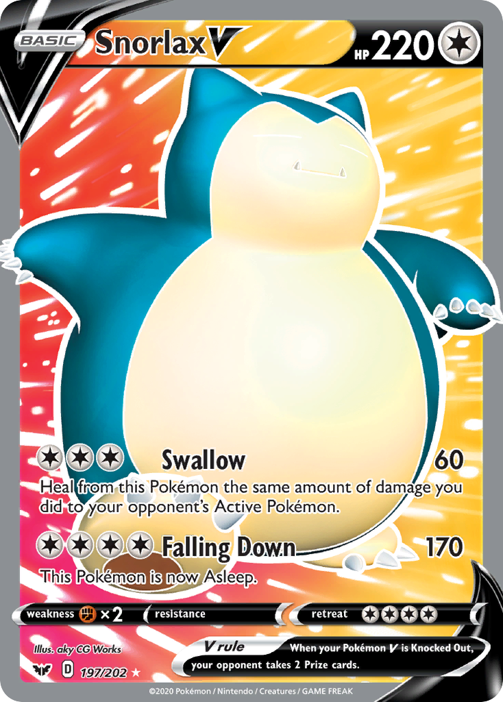 Snorlax V (197/202) [Sword & Shield: Base Set] | Galactic Gamez