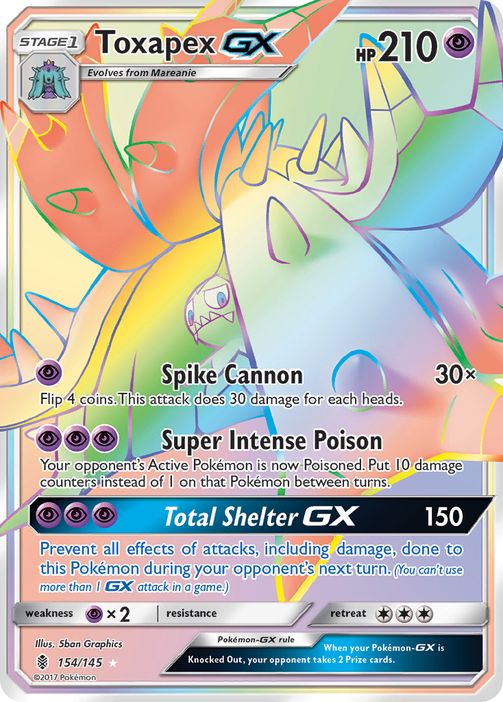 Toxapex GX (154/145) [Sun & Moon: Guardians Rising] | Galactic Gamez