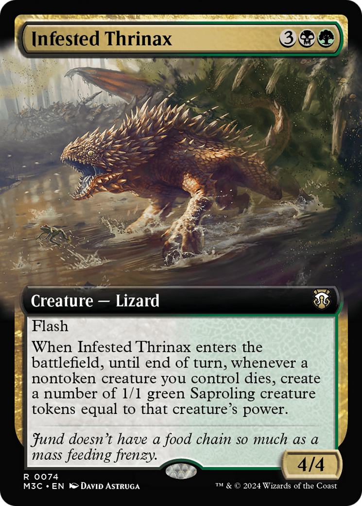 Infested Thrinax (Extended Art) [Modern Horizons 3 Commander] | Galactic Gamez