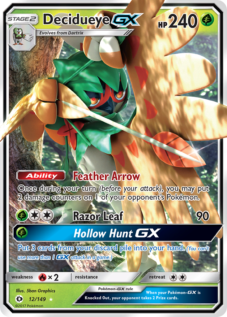 Decidueye GX (12/149) [Sun & Moon: Base Set] | Galactic Gamez