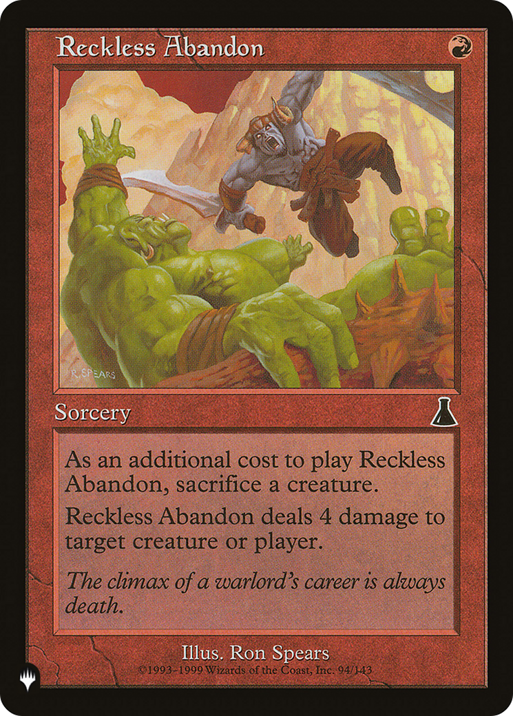 Reckless Abandon [The List] | Galactic Gamez