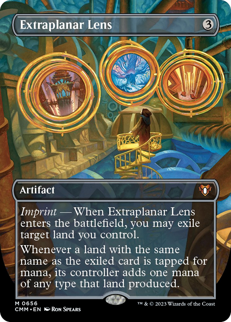 Extraplanar Lens (Borderless Alternate Art) [Commander Masters] | Galactic Gamez