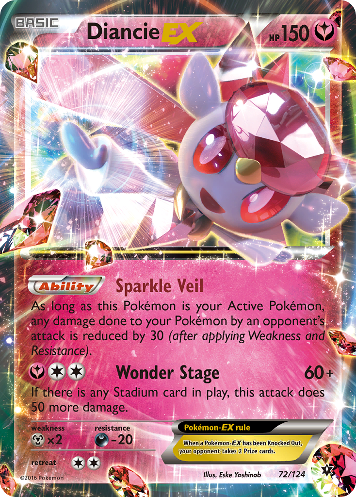 Diancie EX (72/124) [XY: Fates Collide] | Galactic Gamez