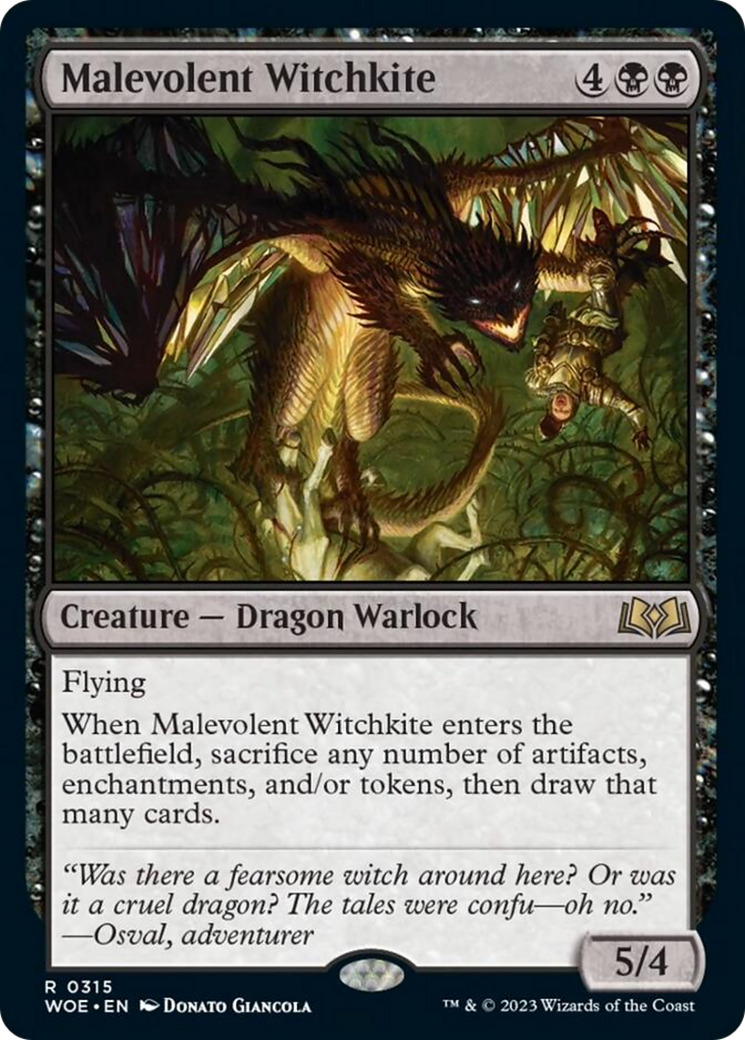 Malevolent Witchkite [Wilds of Eldraine] | Galactic Gamez