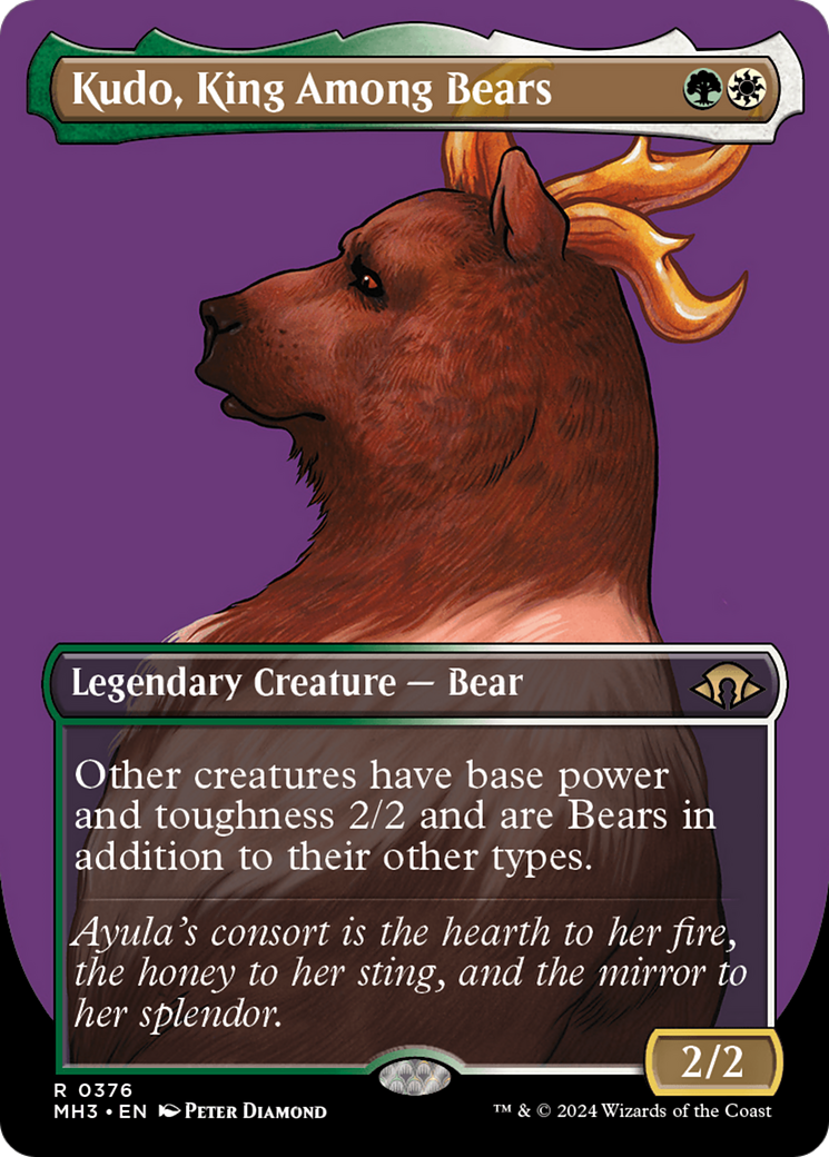 Kudo, King Among Bears (Borderless) [Modern Horizons 3] | Galactic Gamez
