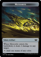 Mercenary // Meteorite Double-Sided Token [Outlaws of Thunder Junction Tokens] | Galactic Gamez