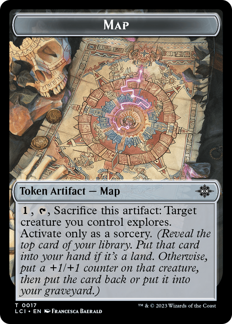 Map // Vampire Demon Double-Sided Token [The Lost Caverns of Ixalan Tokens] | Galactic Gamez