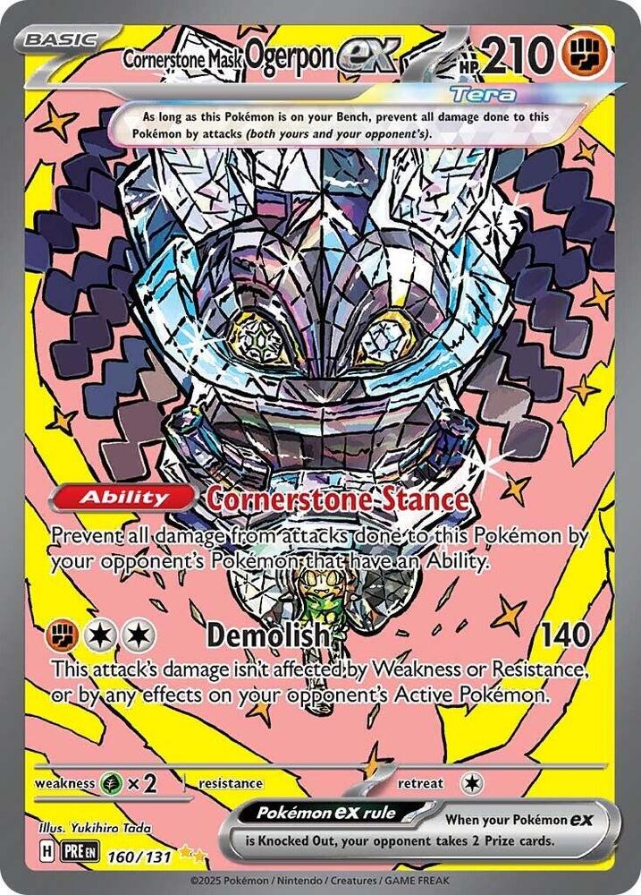 Cornerstone Mask Ogerpon ex (160/131) [Scarlet & Violet: Prismatic Evolutions] | Galactic Gamez