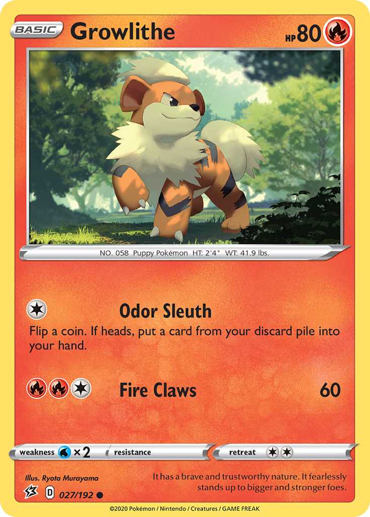 Growlithe (027/192) [Sword & Shield: Rebel Clash] | Galactic Gamez