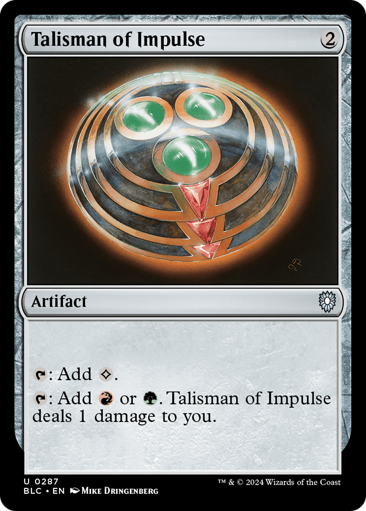 Talisman of Impulse [Bloomburrow Commander] | Galactic Gamez