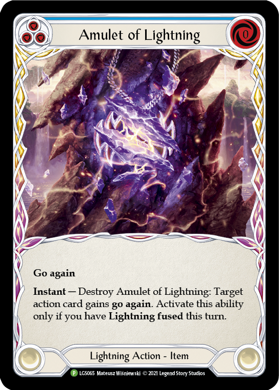 Amulet of Lightning [LGS065] (Promo)  Cold Foil | Galactic Gamez
