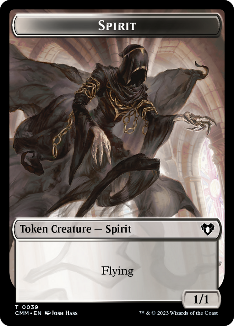 Spirit (0039) // Spider Double-Sided Token [Commander Masters Tokens] | Galactic Gamez