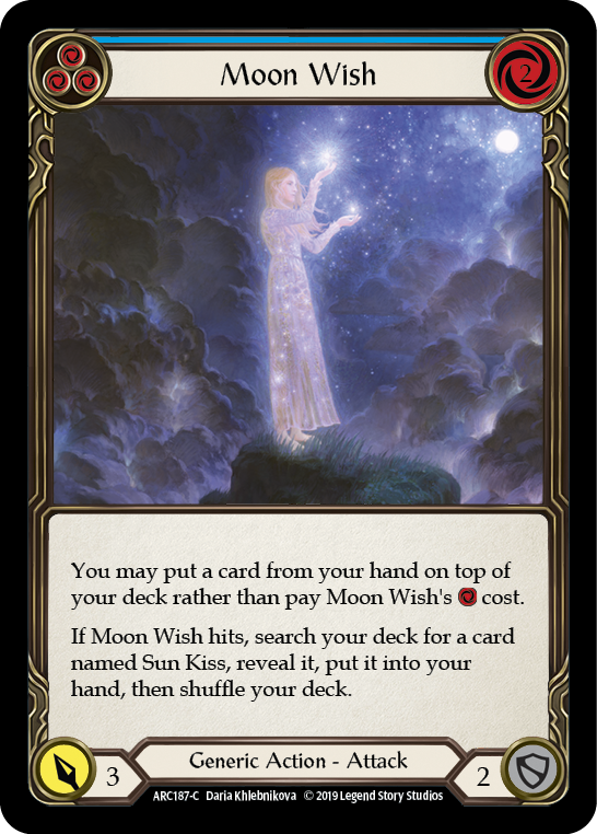 Moon Wish (Blue) [ARC187-C] (Arcane Rising)  1st Edition Rainbow Foil | Galactic Gamez