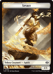 Spirit (0006) // Spirit (0007) Double-Sided Token [Tarkir: Dragonstorm Tokens] | Galactic Gamez