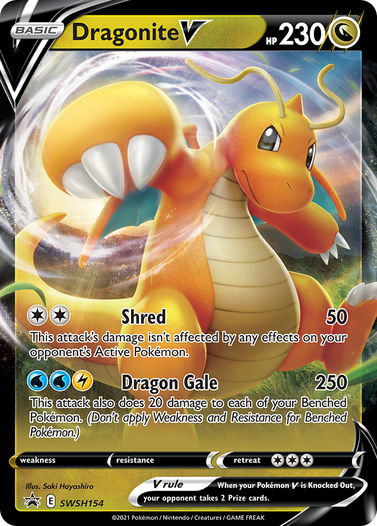 Dragonite V (SWSH154) (Jumbo Card) [Sword & Shield: Black Star Promos] | Galactic Gamez