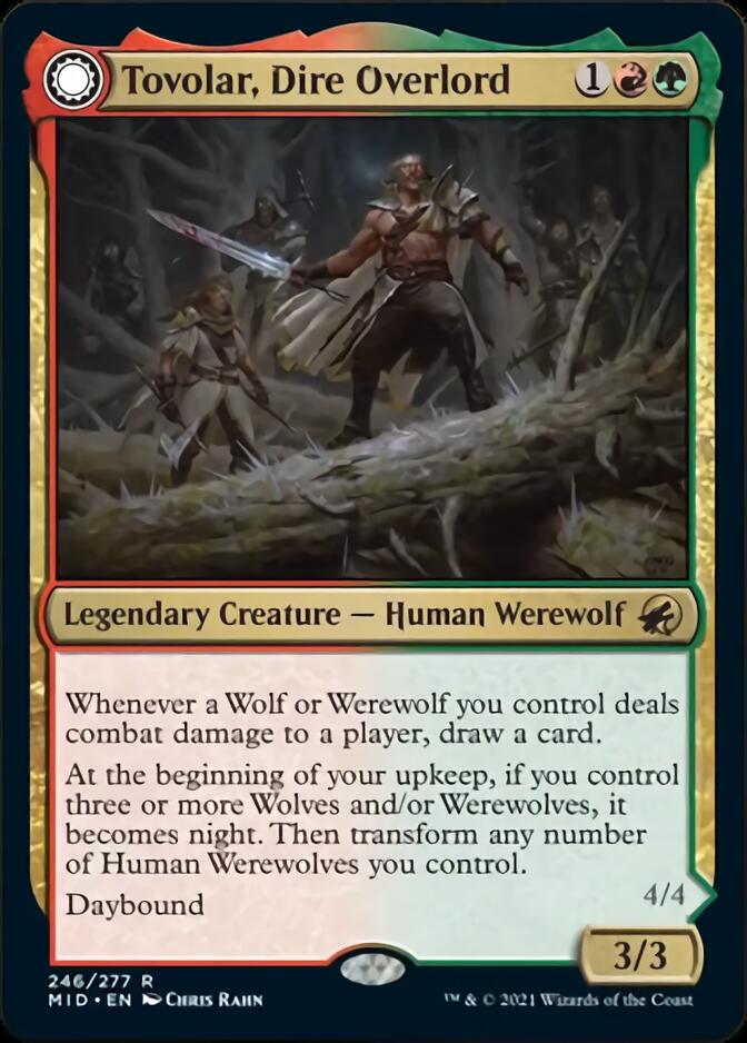 Tovolar, Dire Overlord // Tovolar, the Midnight Scourge [Innistrad: Midnight Hunt] | Galactic Gamez