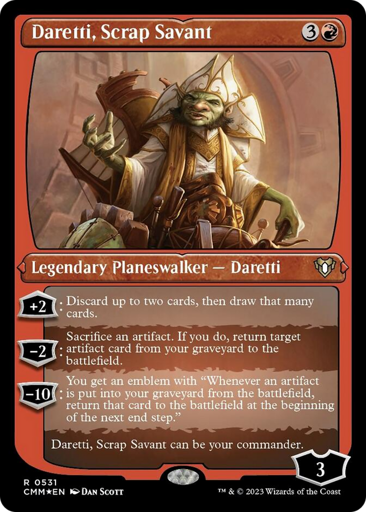 Daretti, Scrap Savant (Foil Etched) [Commander Masters] | Galactic Gamez