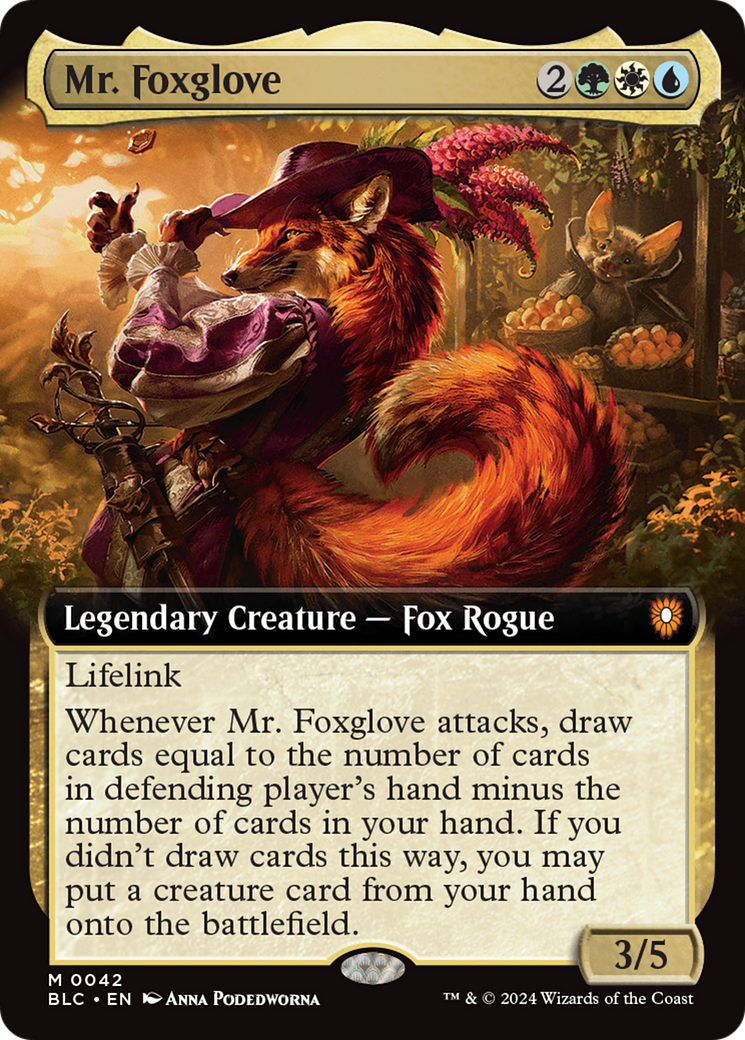 Mr. Foxglove (Extended Art) [Bloomburrow Commander] | Galactic Gamez