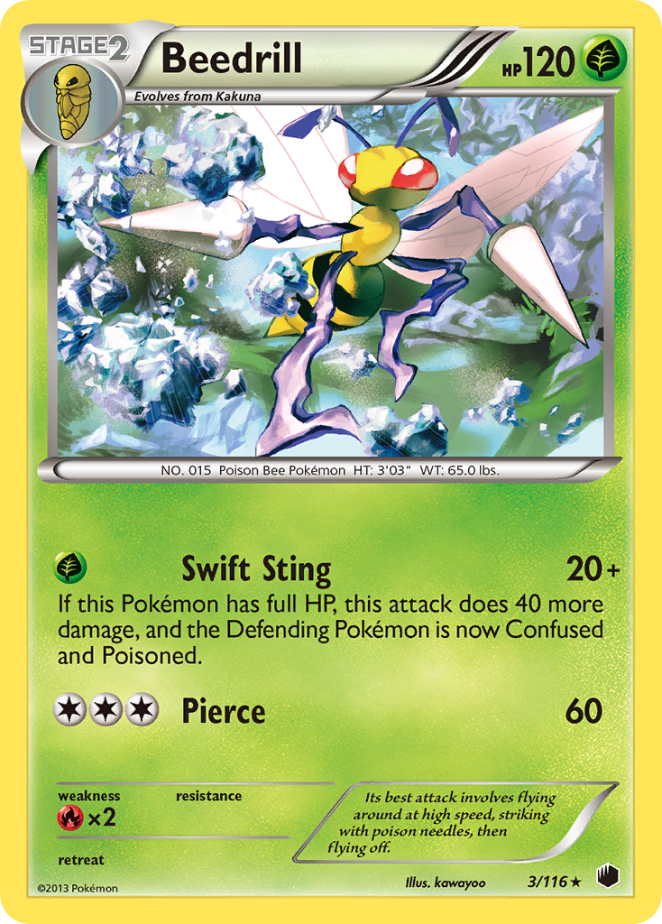 Beedrill (3/116) [Black & White: Plasma Freeze] | Galactic Gamez