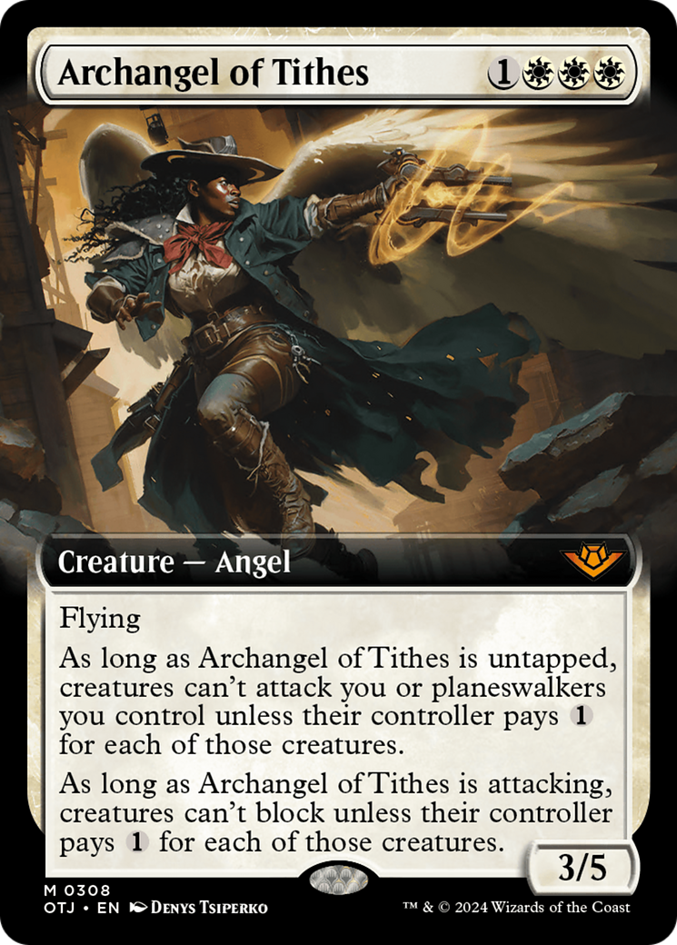 Archangel of Tithes (Extended Art) [Outlaws of Thunder Junction] | Galactic Gamez