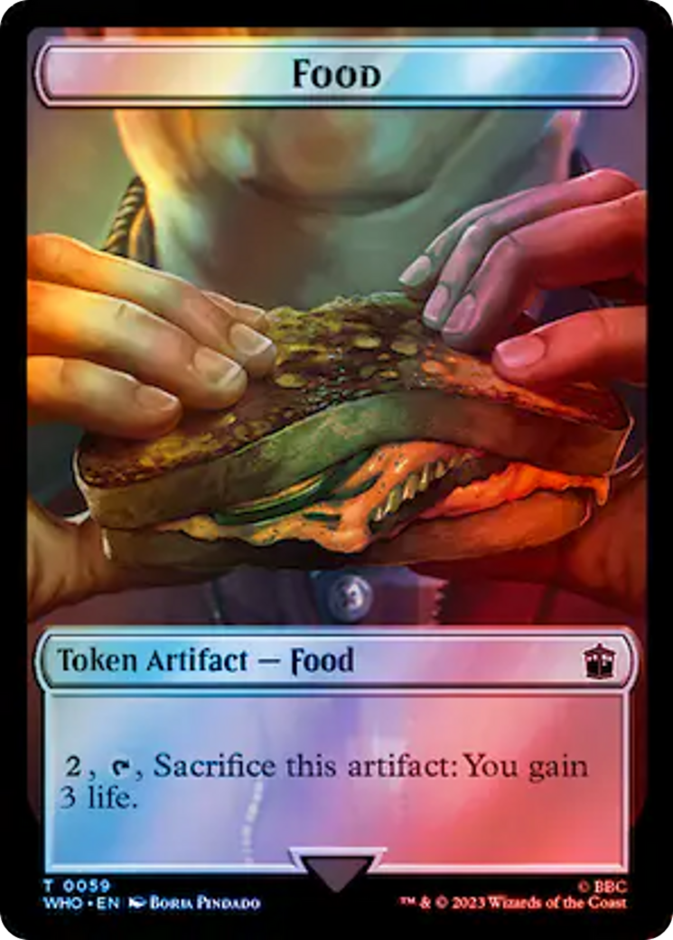 Alien // Food (0059) Double-Sided Token (Surge Foil) [Doctor Who Tokens] | Galactic Gamez