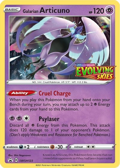 Galarian Articuno (SWSH123) (Prerelease Promo) [Sword & Shield: Black Star Promos] | Galactic Gamez