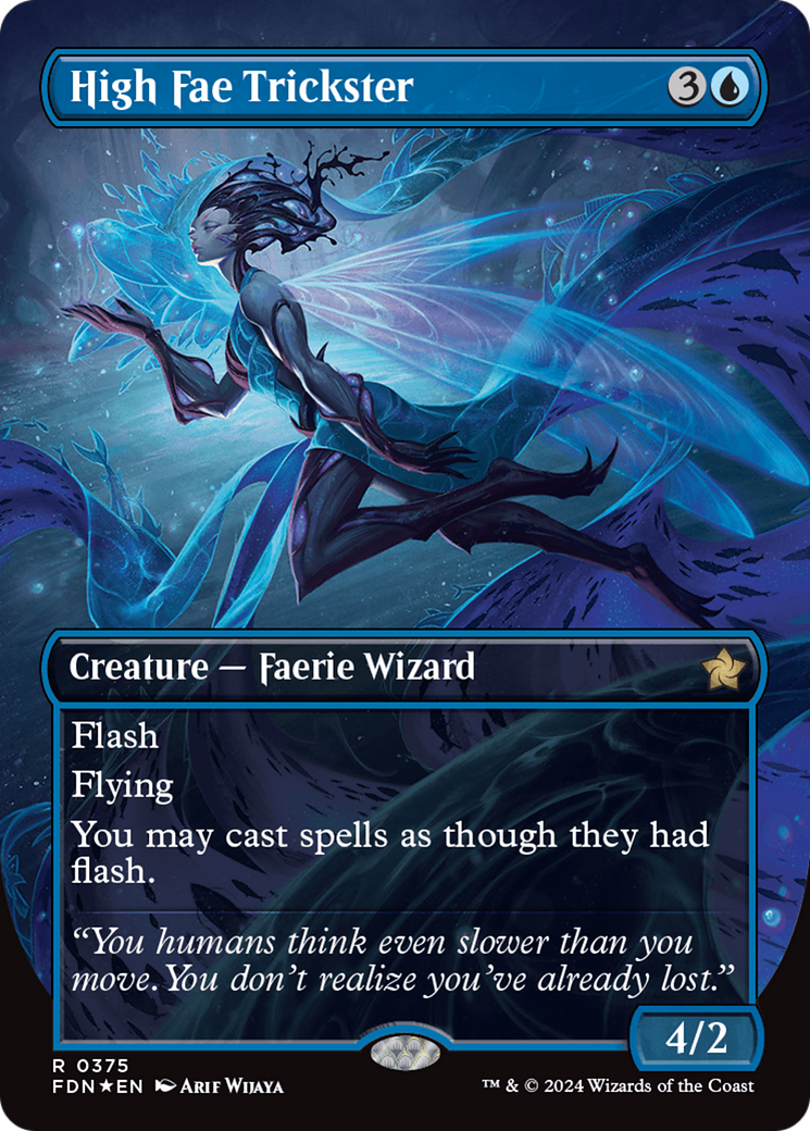 High Fae Trickster (Borderless) (Mana Foil) [Foundations] | Galactic Gamez